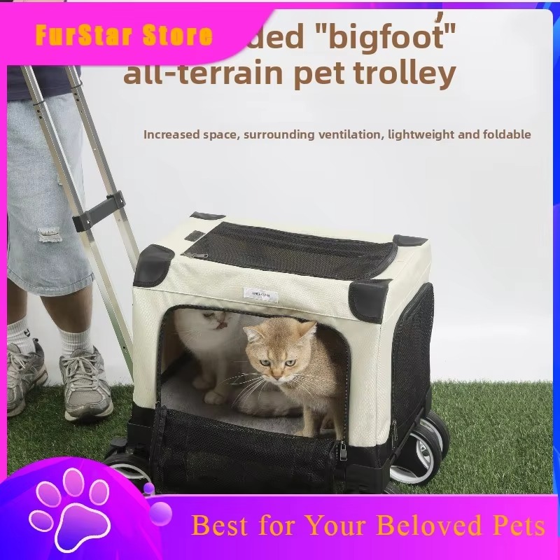 Car Seat Travel Bag - FurStarLarge Pet Rolling Carrier With Wheels