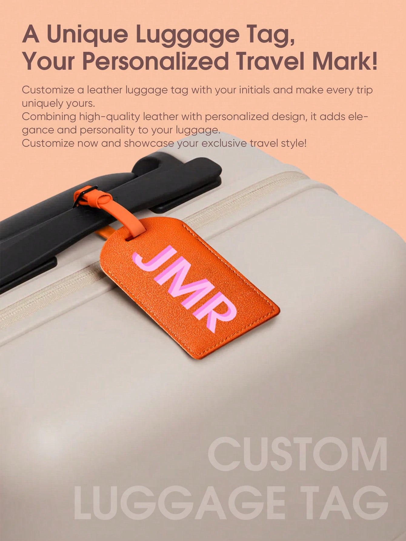 Personalized Initial Luggage T - Luggage Tag Leather 评论和价格