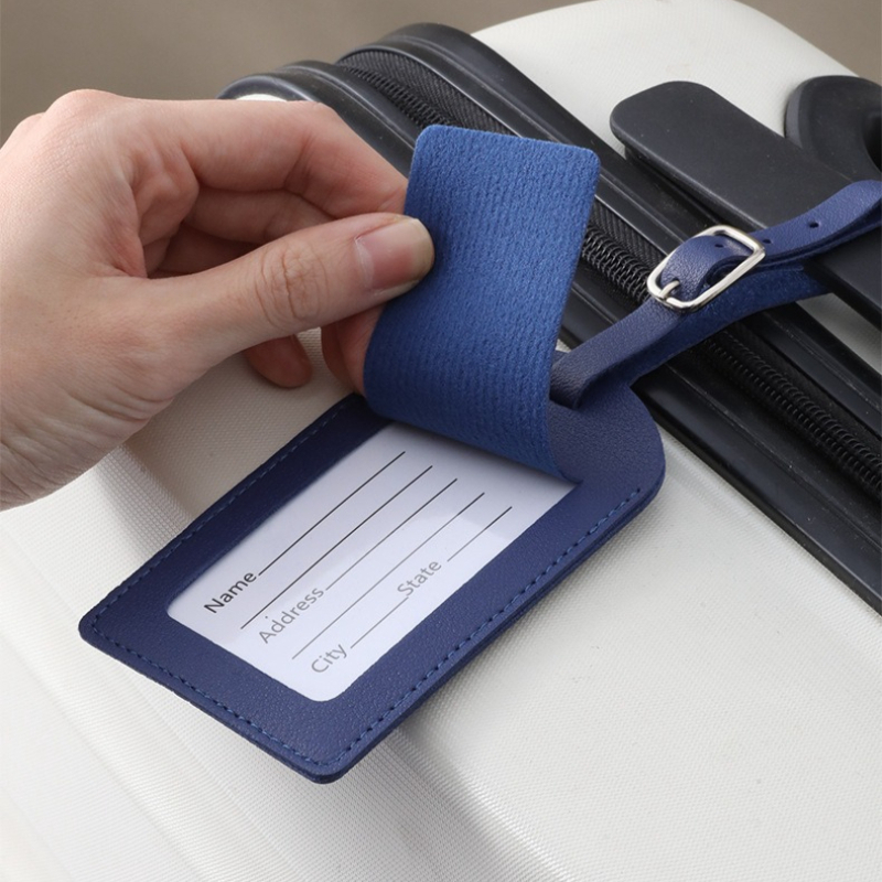 Women Men Luggage Tags PU Leat - Luggage Tag Leather 评论和价格