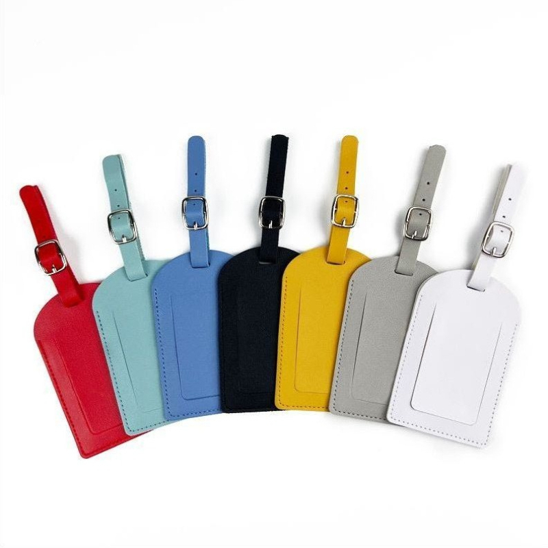 Women Men Luggage Tags PU Leat - Luggage Tag Leather 评论和价格