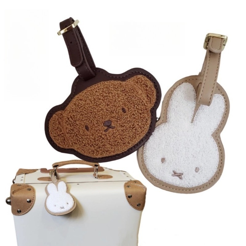 Hot Cartoon Miffy Series Leath - Luggage Tag Leather 评论和价格