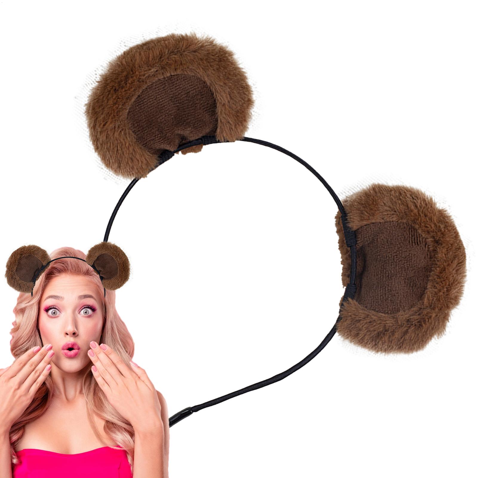 Plush Bear Ear Headbands Soft  - Travel Accessories For 6 Year Old 评论和价格