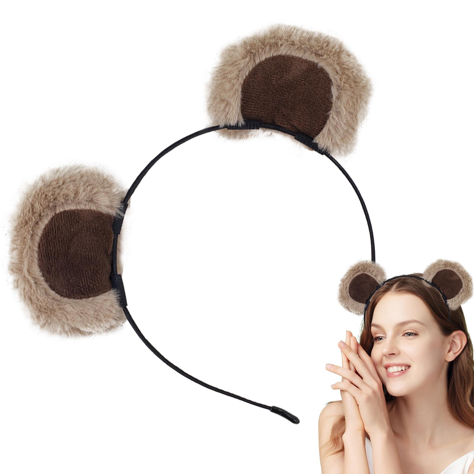 Plush Bear Ear Headbands Soft  - Travel Accessories For 6 Year Old 评论和价格