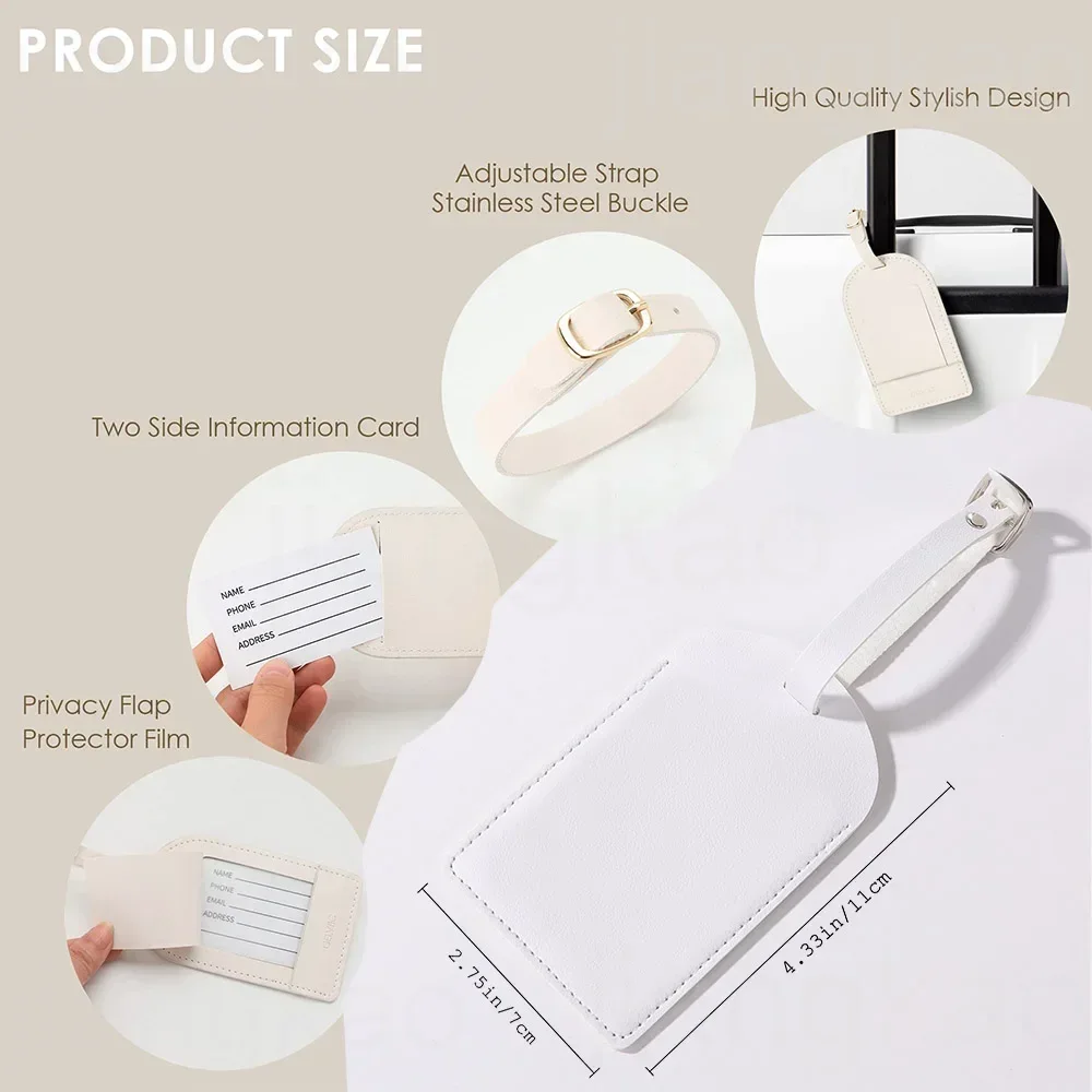 Personalized Letter with Name  - Luggage Tag Leather 评论和价格