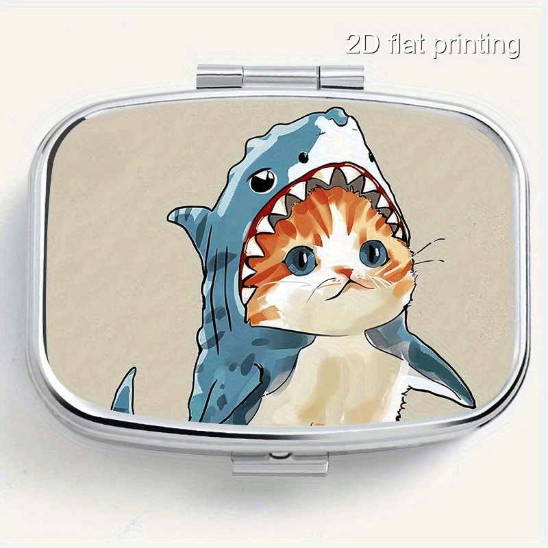 1 Square Metal Box with Shark  - Accessories Travel Jewelry Box 评论和价格