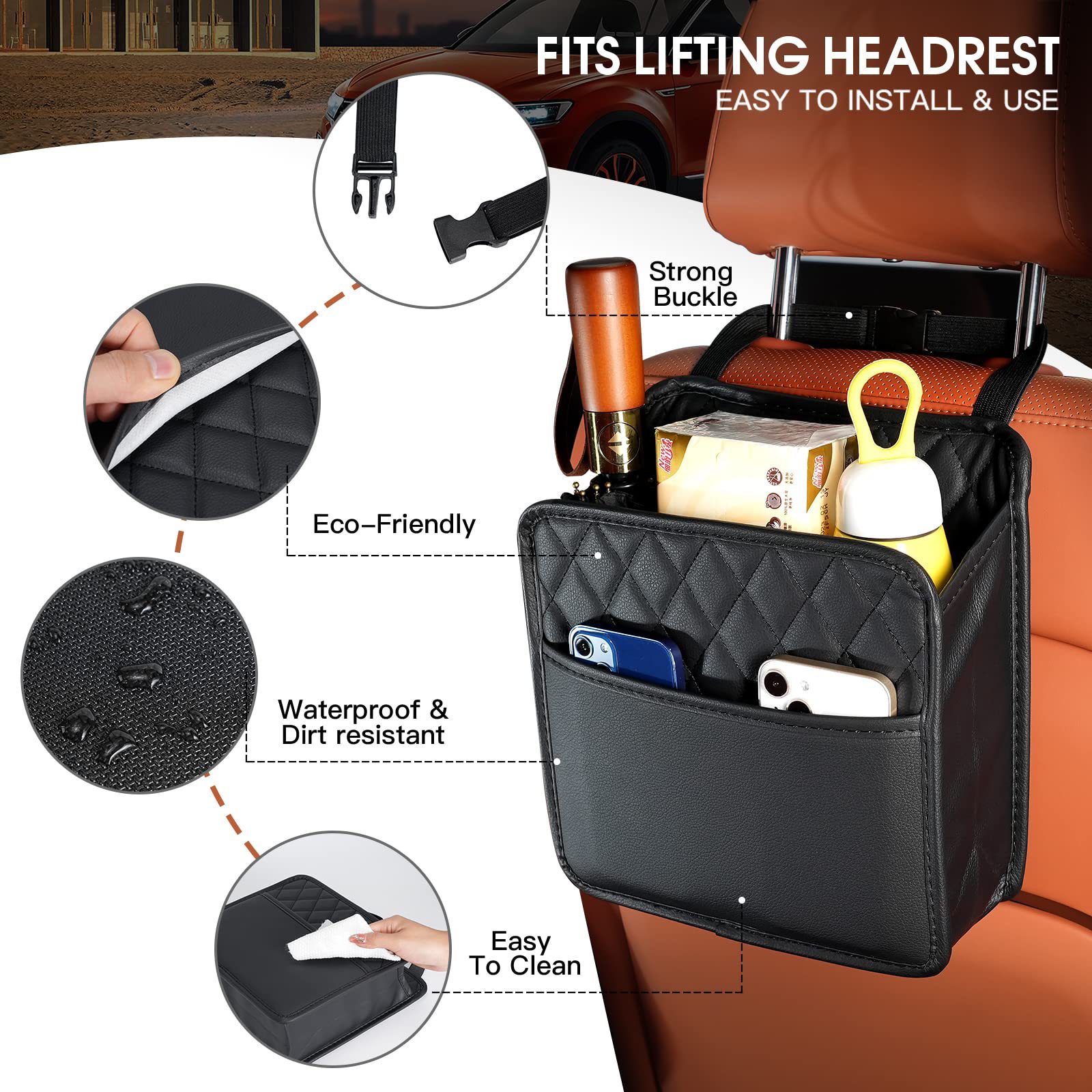 Hanging Storage Pocket Automot - Car Seat Travel Bag 评论和价格