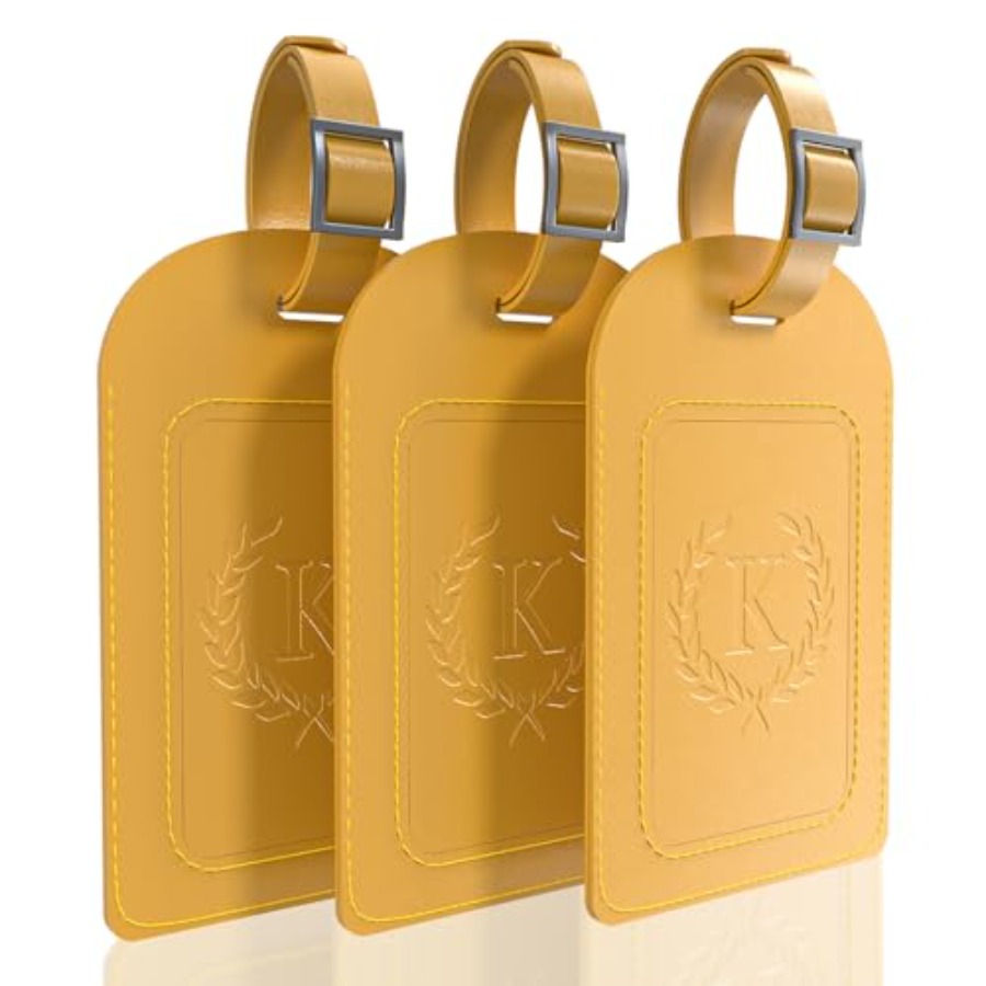 Alphabet Luggage Tags, 3 Pack  - Luggage Tag Leather 评论和价格