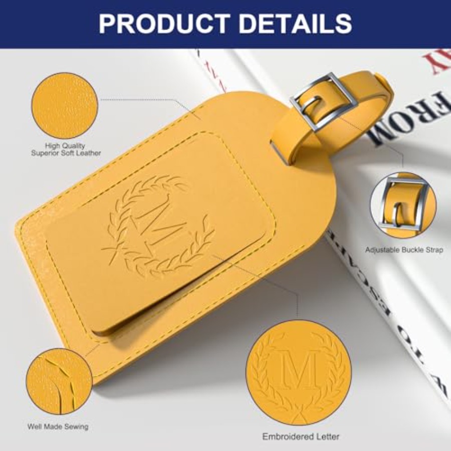 Alphabet Luggage Tags, 3 Pack  - Luggage Tag Leather 评论和价格