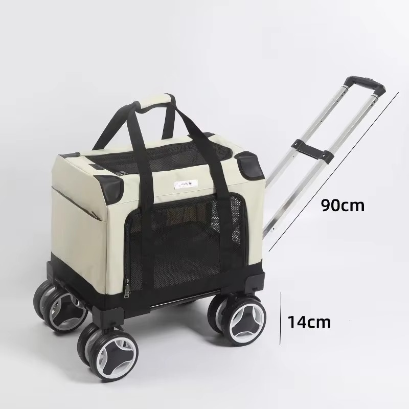 FurStarLarge Pet Rolling Carri - Car Seat Travel Bag 评论和价格