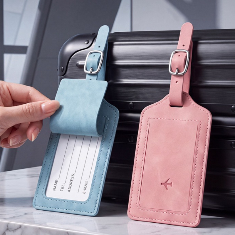 1PC PU Leather Luggage Tag Wom - Luggage Tag Leather 评论和价格