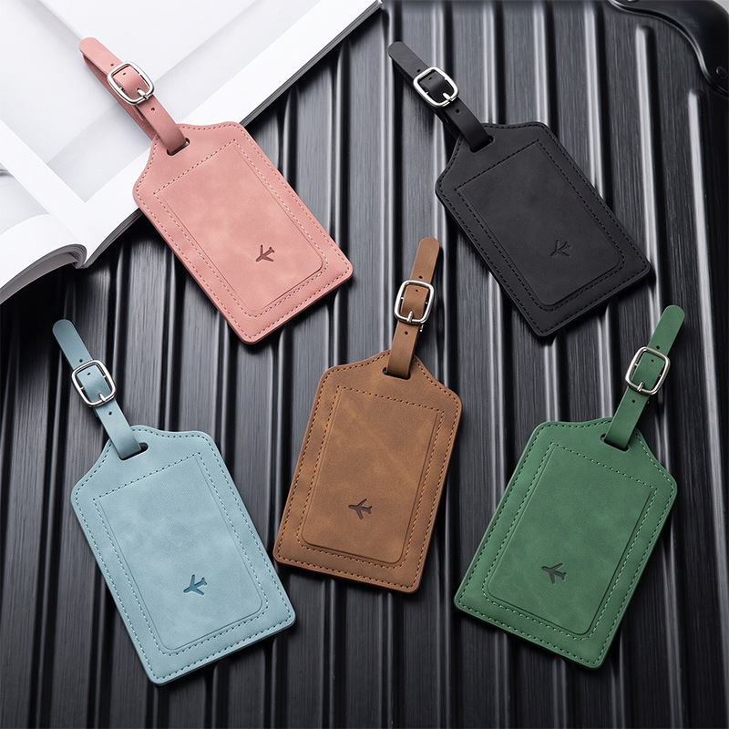 1PC PU Leather Luggage Tag Wom - Luggage Tag Leather 评论和价格