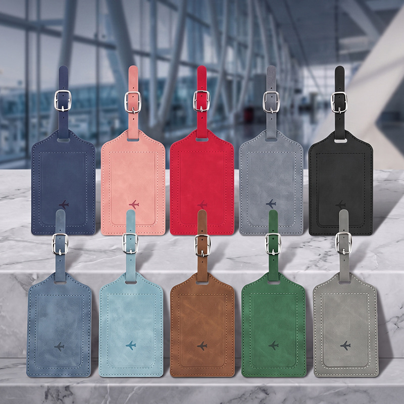 1PC PU Leather Luggage Tag Wom - Luggage Tag Leather 评论和价格