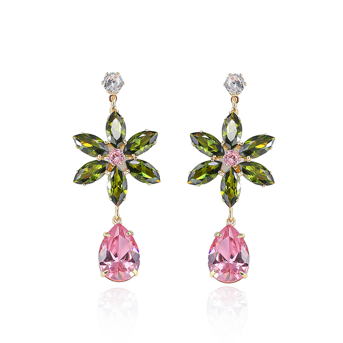 Luxury Colorful Zircon Flower  - Accessories Travel Jewelry Box 评论和价格