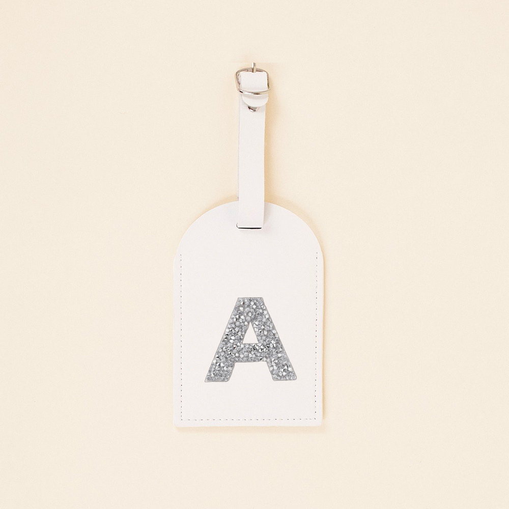 A-Z Rhinestone Monogram Leathe - Luggage Tag Leather 评论和价格