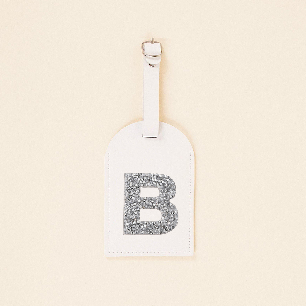 A-Z Rhinestone Monogram Leathe - Luggage Tag Leather 评论和价格